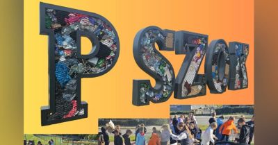 Pięć stalowych liter promuje segregację odpadów
